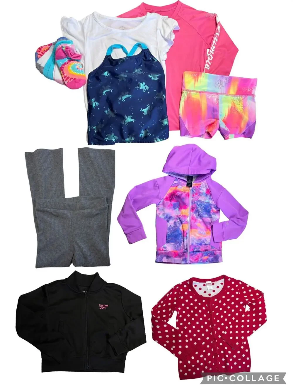 Girls Size 6 Clothing Lot Bundle hanna Andersson Colombia Reebok h&m justice ect